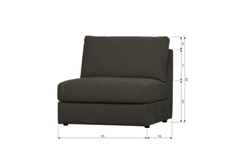 Kielstra Mittmodul - Antracit - Möbler - Soffa - Modulsoffor - Mittmodul