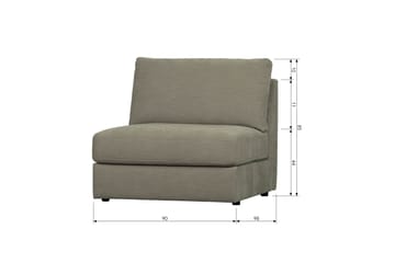 Kielstra Mittmodul - Varmgrå - Möbler - Soffa - Modulsoffor - Mittmodul