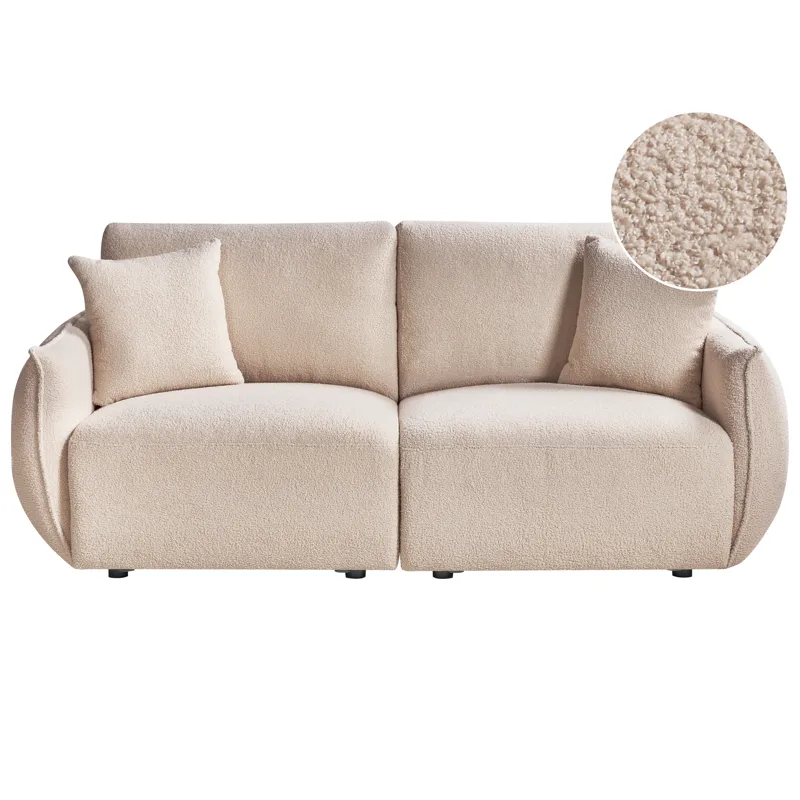 Modulsoffa 2-sits Mesnali - Beige - Möbler - Soffa - Modulsoffor - Komplett modulsoffa