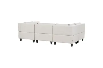 Modulsoffa Unstad Beige/svart - Beige/svart - Möbler - Soffa - Modulsoffor - Komplett modulsoffa
