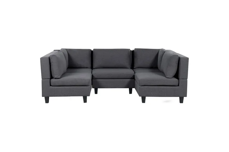 Modulsoffa Unstad Grå/svart - Grå/svart - Möbler - Soffa - Modulsoffor - Komplett modulsoffa
