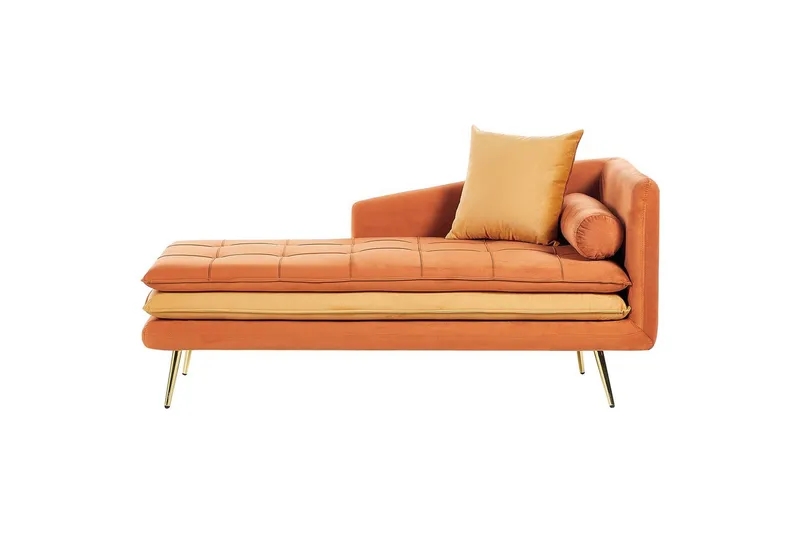 Schäslong Gonesse Orange, guld, Orange, guld