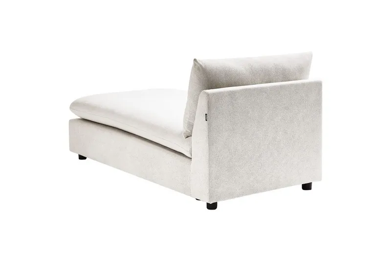 Schäslong Vizille Vit, Svart - Vit - Möbler - Soffa - Modulsoffor - Övriga moduler till modulsoffa