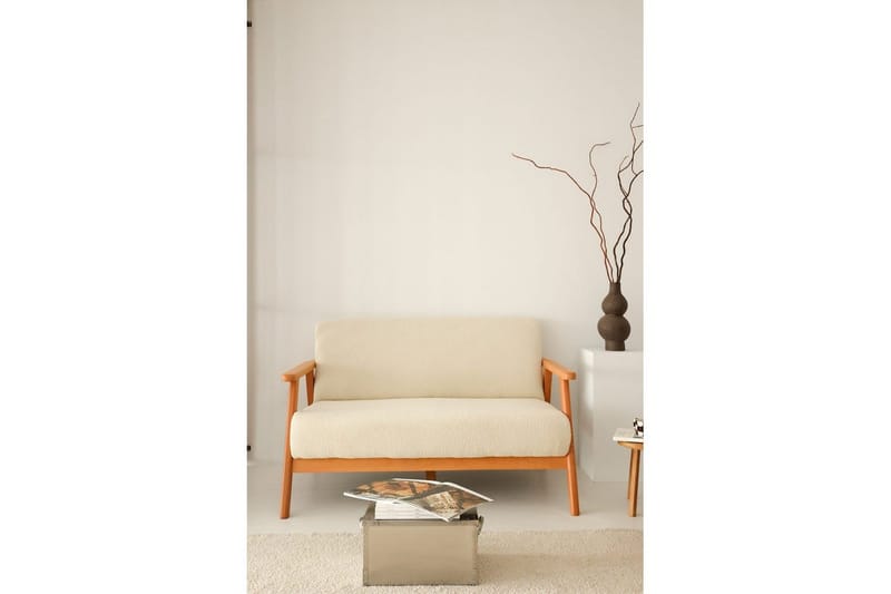 Neyros Soffa 2-sits - Vit - Möbler - Soffa - Sammetssoffa