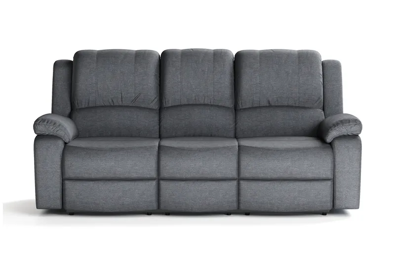 Norbo Reclinersoffa - Fällbar soffa 3-sits - Biosoffa i Tyg - Mörkgrå - Möbler - Soffa - 3 sits soffa