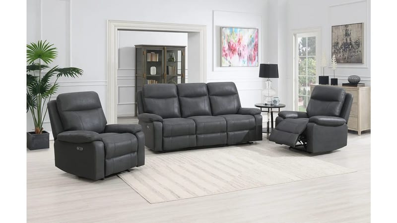 Norvian Reclinersoffa 3-sits Elektrisk - Svart - Möbler - Soffa - 3 sits soffa