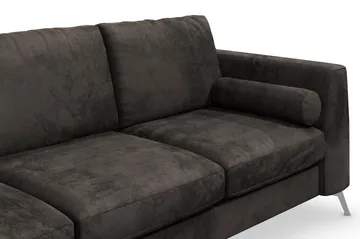 Ocean Lyx 3-sits Sammetssoffa - Mörkgrå - Möbler - Soffa - Sammetssoffa