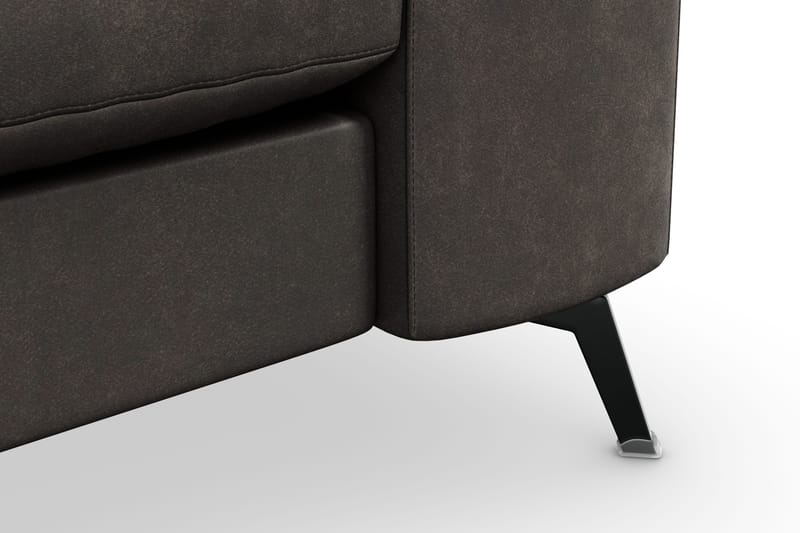Ocean Lyx 3-sits Soffa i Konstläder - Mörkgrå - Möbler - Soffa - Skinnsoffor