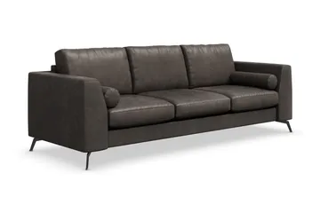 Ocean Lyx 3-sits Soffa i Konstläder - Mörkgrå - Möbler - Soffa - Skinnsoffor