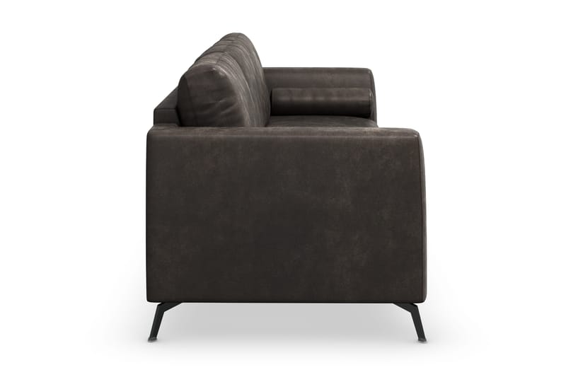 Ocean Lyx 3-sits Soffa i Konstläder - Mörkgrå - Möbler - Soffa - Skinnsoffor