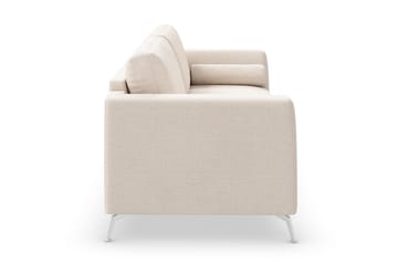 Ocean Lyx 3-sits Soffa med Nackrullar 222 cm i Chenille - Beige - Möbler - Soffa - 3 sits soffa