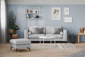 Ocean Lyx 3-sits Tygsoffa - Grå - Möbler - Soffa - 3 sits soffa