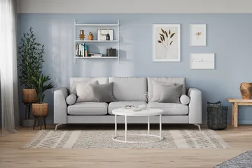 Ocean Lyx 3-sits Tygsoffa - Grå - Möbler - Soffa - 4 sits soffa