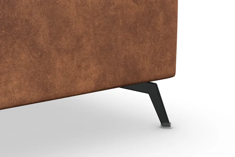 Ocean Lyx 5-sits Vändbar L-formad Hörnsoffa i Konstläder - Brun - Möbler - Soffa - Skinnsoffor
