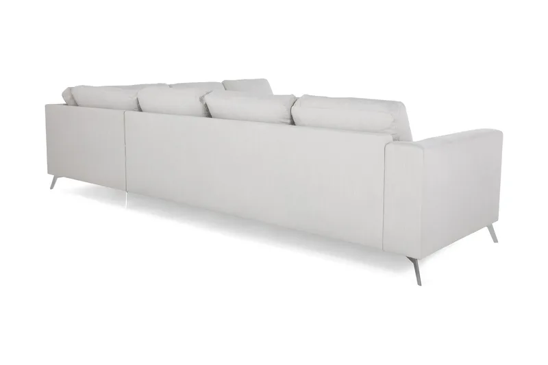Ocean Lyx 5-sits Vändbar L-formad Hörnsoffa i Tyg - Ljusgrå - Möbler - Soffa - Hörnsoffa