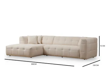 Octavian Soffa m. Divan 5-sits - Beige - Möbler - Soffa - Divansoffor & schäslongsoffa