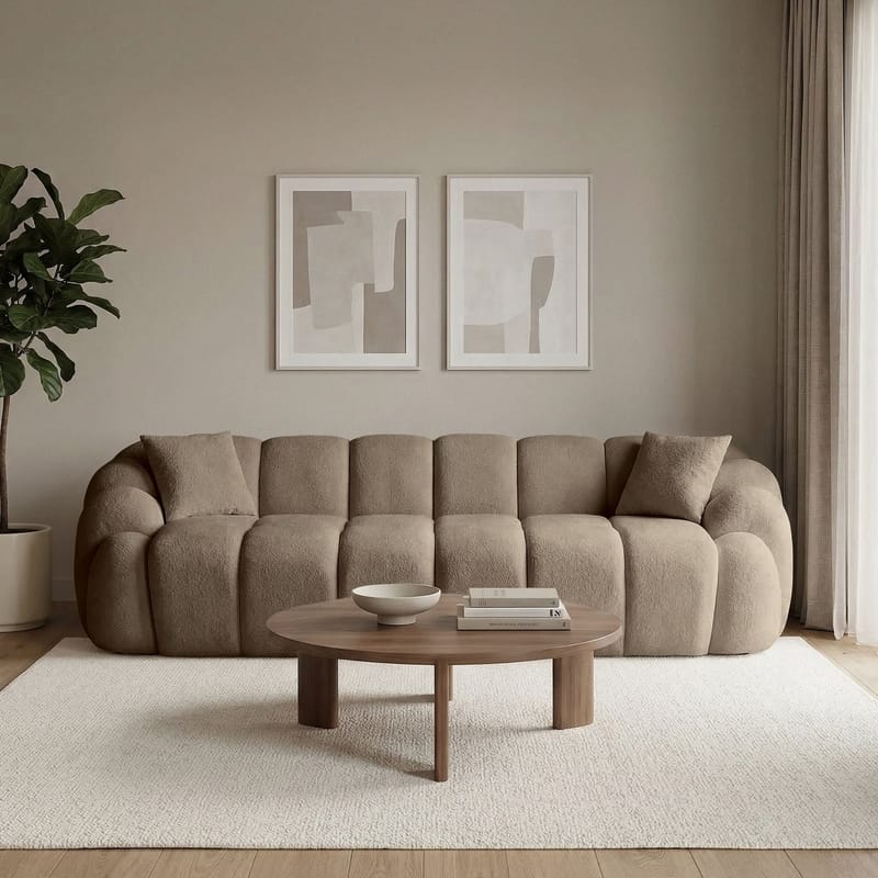 Octavio 4-sitssoffa 268x70x80 cm - Brun - Möbler - Soffa - 4 sits soffa