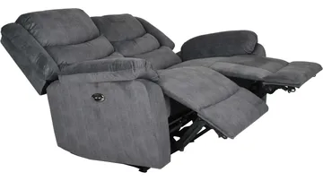 Olvani 2-sits Reclinersoffa i tyg elektrisk - Grå - Möbler - Soffa - Biosoffa & reclinersoffa - 2 sits biosoffa & reclinersoffa
