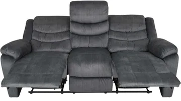 Olvani 3-sits Reclinersoffa i tyg elektrisk - Grå - Möbler - Soffa - 3 sits soffa