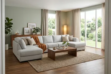 Optus 6-sits U-soffa med Divan och schäslong höger - Ljusgrå - Möbler - Soffa - U-soffa