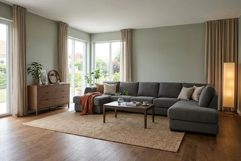 Optus 6-sits U-soffa med Divan och schäslong vänster - Mörkgrå - Möbler - Soffa - U-soffa