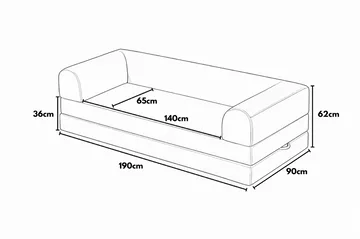 Pento 3-sits Bäddsoffa - Möbler - Soffa - Bäddsoffa
