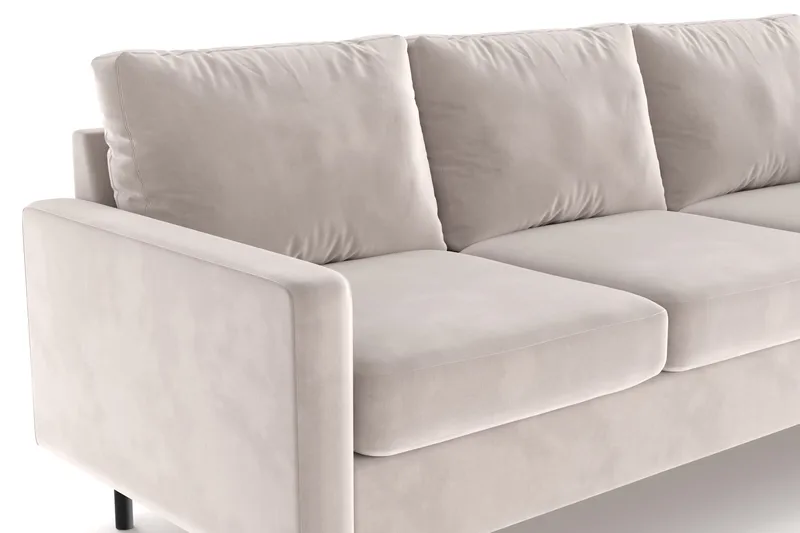 Peppe 3-sits Manchestersoffa - Beige - Möbler - Soffa - Sammetssoffa