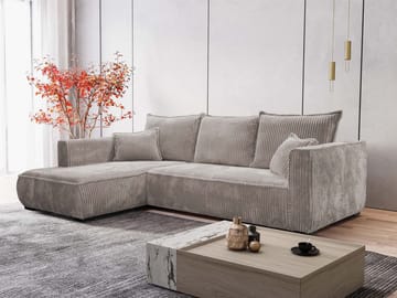 Puente 4-sits Soffa med divan - grå - Möbler - Soffa - Divansoffor & schäslongsoffa