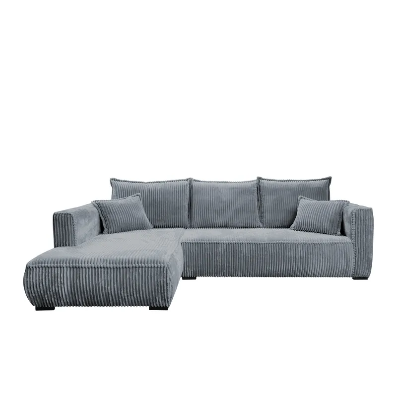 Puente 4-sits Soffa med divan - grå - Möbler - Soffa - Divansoffor & schäslongsoffa