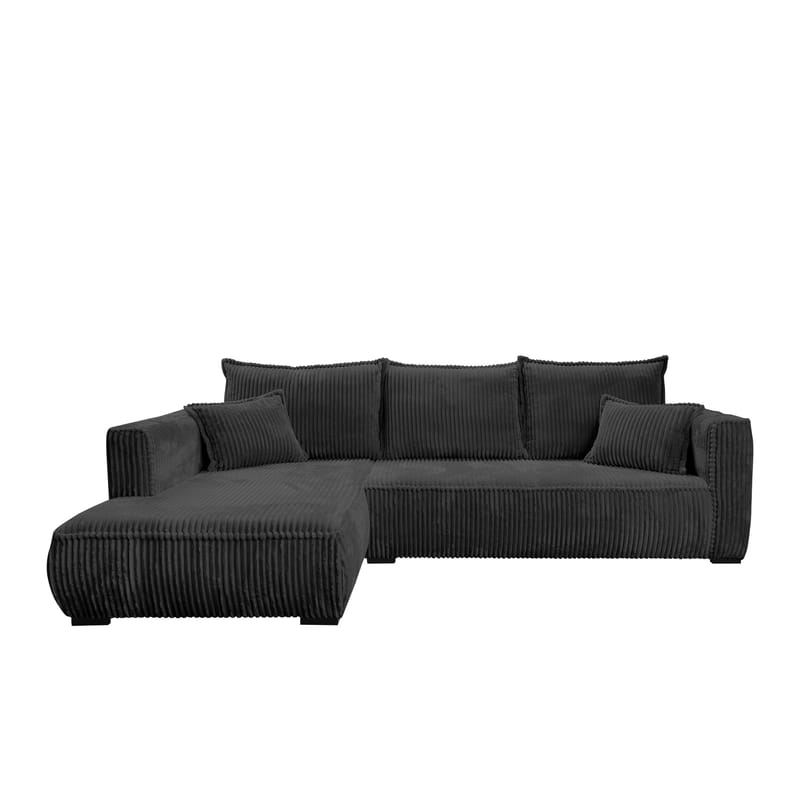 Puente 4-sits Soffa med divan - svart - Möbler - Soffa - Divansoffor & schäslongsoffa