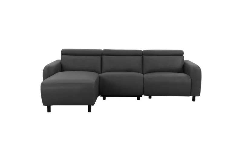 Reclinersoffa med hörn Loft24 Skaane Reclinersoffa 3-sits Grey Artificial leather
