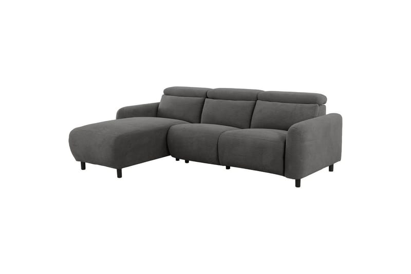 Reclinersoffa med hörn Loft24 Skaane Reclinersoffa 3-sits Grey1 Right-faced Manchester - Möbler - Soffa - Skinnsoffor