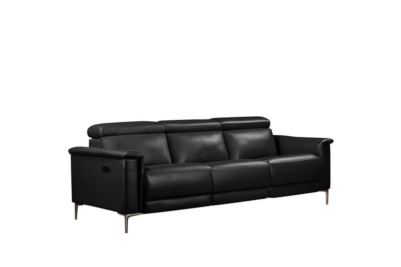 Reclinersoffa utan hörn Loft24 3-sitssoffa Lund Cognac Antracit - Möbler - Soffa - 3 sits soffa