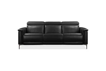 Reclinersoffa utan hörn Loft24 3-sitssoffa Lund Cognac Antracit - Möbler - Soffa - 3 sits soffa