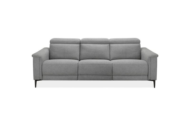 Reclinersoffa utan hörn Loft24 3-sitssoffa Lund Cognac Ljusgrå - Möbler - Soffa - 3 sits soffa