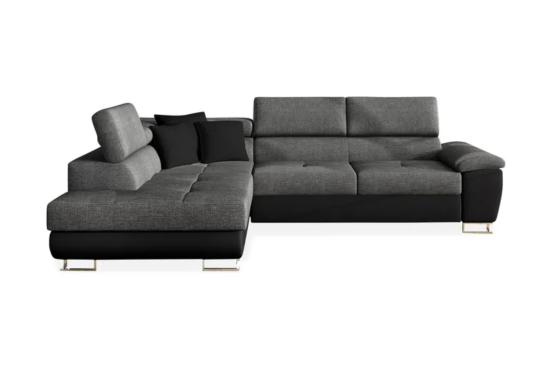 Regina Hörnbäddsoffa - Grå/Svart - Möbler - Soffa - Bäddsoffa