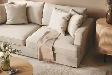 Rossita 3-sits Djup Soffa i Bouclé - Beige - Möbler - Soffa - 3 sits soffa