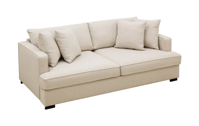 Rossita 3-sits Djup Soffa i Bouclé - Beige - Möbler - Soffa - 3 sits soffa