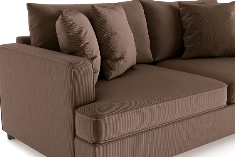 Rossita 3-sits Djup Soffa i Manchester - Brun - Möbler - Soffa - 3 sits soffa