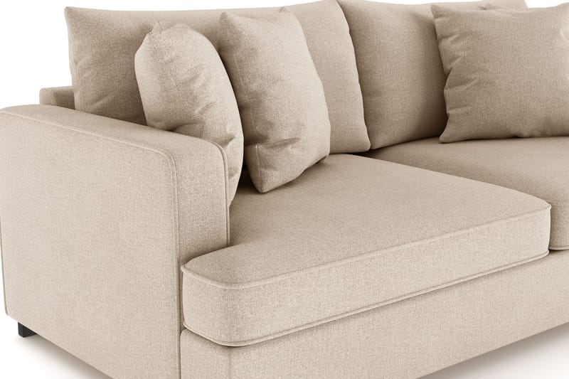 Rossita 3-sits Djup Soffa i Tyg - Beige - Möbler - Soffa - 3 sits soffa