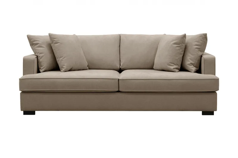 Rossita 3-sits Djup Tygsoffa - Brun - Möbler - Soffa - 3 sits soffa