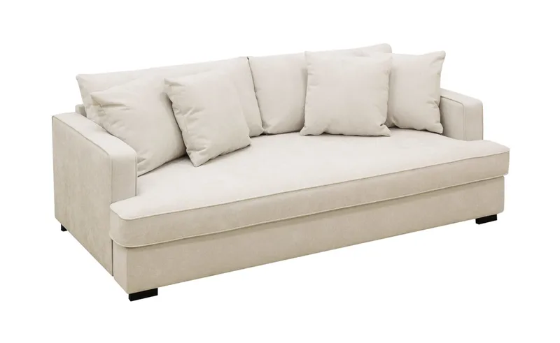 Rossita 3-sits Djup Tygsoffa med hel dyna - Beige - Möbler - Soffa - 3 sits soffa