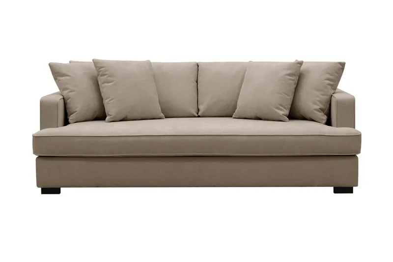 Rossita 3-sits Djup Tygsoffa med hel dyna - Brun - Möbler - Soffa - 3 sits soffa