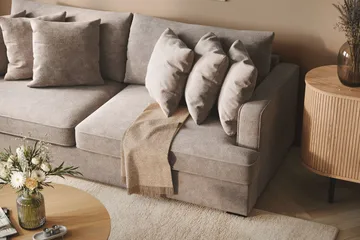 Rossita 4-sits Djup Soffa i Chenille - Grå / Brun - Möbler - Soffa - 4 sits soffa