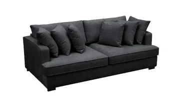 Rossita 4-sits Djup Soffa i Chenille - Svart - Möbler - Soffa - 4 sits soffa