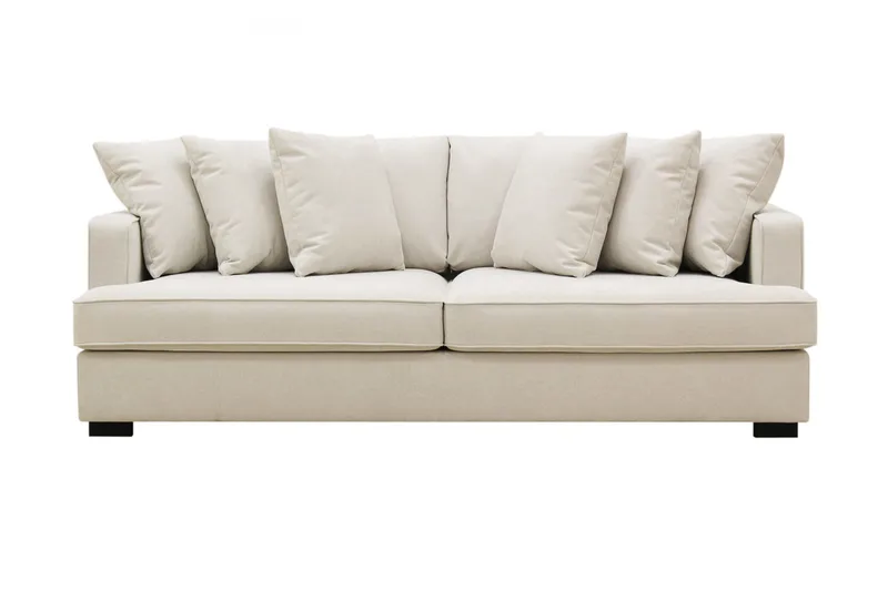 Rossita 4-sits Djup Tygsoffa, Beige