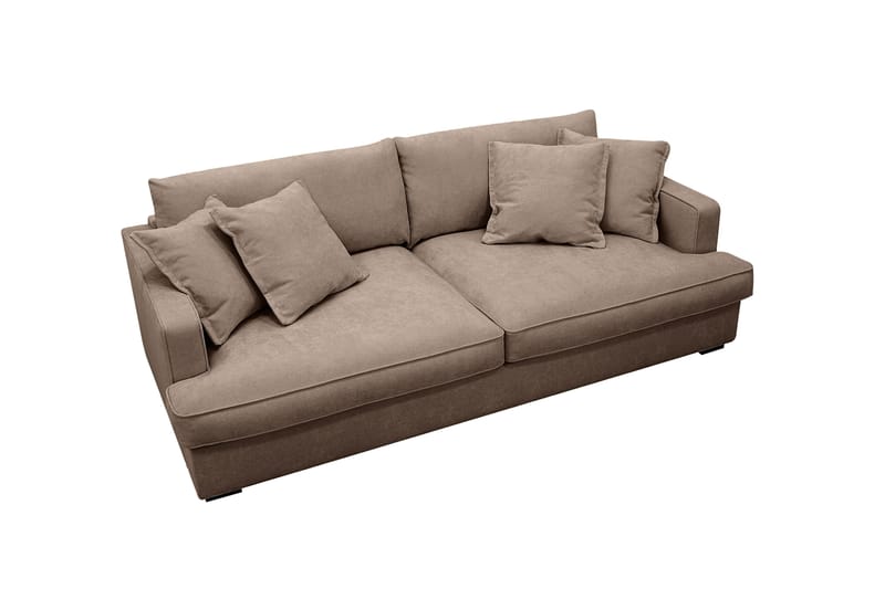 Rossita Lyx 2,5-sits Extra djup Soffa i Tyg - Mörkbrun - Möbler - Soffa - 3 sits soffa