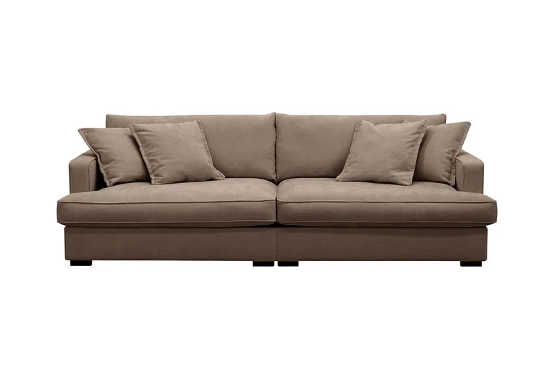 Rossita Lyx 3-sits Extra djup Soffa i Tyg - Mörkbrun - Möbler - Soffa - 3 sits soffa