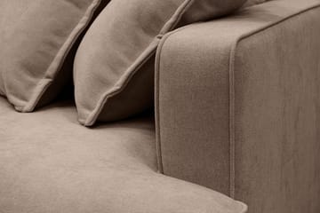 Rossita Lyx 3-sits Extra djup Soffa i Tyg - Mörkbrun - Möbler - Soffa - 3 sits soffa