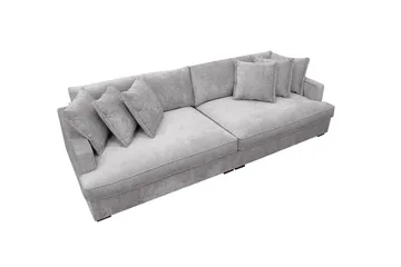 Rossita Lyx 4-sits Extra djup Soffa i Chenille - Grå - Möbler - Soffa - 4 sits soffa